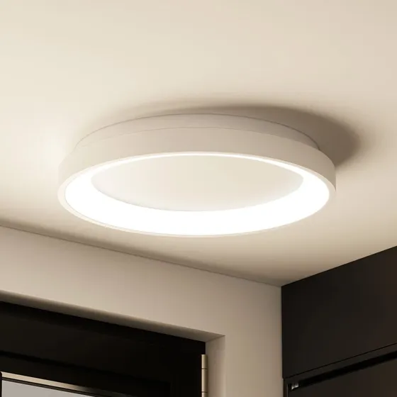 Arcchio Lampa sufitowa LED Vivy, Ø 38 cm, biała, metalowa