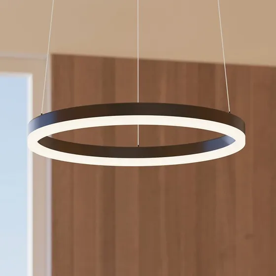 Arcchio Albiona LED Ø40 czarna - nowoczesna lampa wisząca