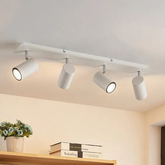 Lindby Joffrey L70 Lampa Sufitowa Biała, 4-punktowa, 70 cm