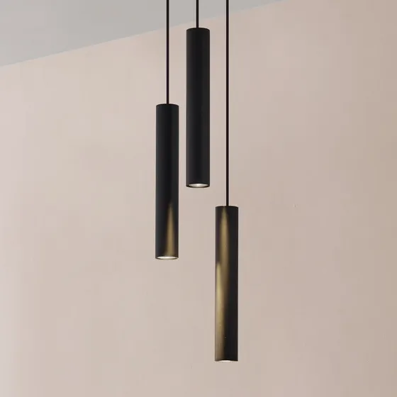 Lindby Joffrey Cluster Lampa Wisząca Czarna, 3-punktowa, Ø 24 cm