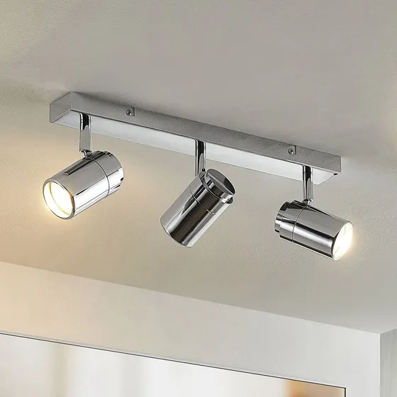 Lampa sufitowa Lindby Remilan Chrome - 3-punktowa