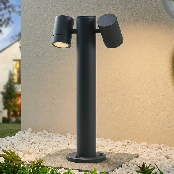 Lucande Maloney 2 Lampa Ogrodowa 50 cm Dark Grey