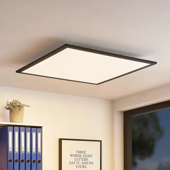 Lindby Nelios LED 4000K 62x62 Black - Panel Sufitowy