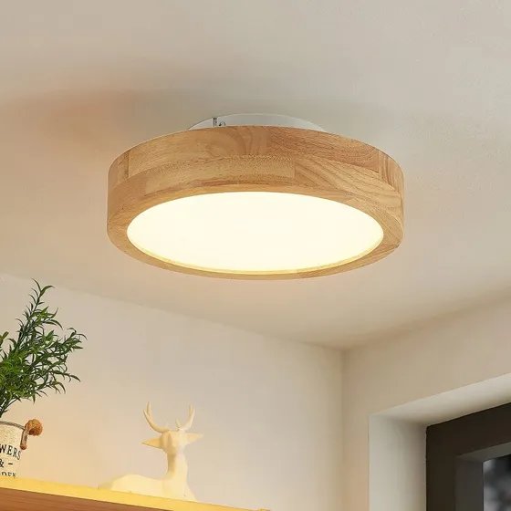 Lindby Lanira LED Lampa Sufitowa Ø30 Dąb