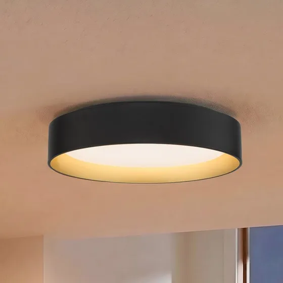 Lindby Gracjan Lampa Sufitowa LED Black/Gold Ø45cm