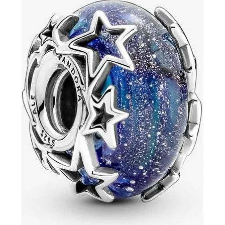 PANDORA Charms Błękitna galaktyka i gwiazda Murano 790015C00