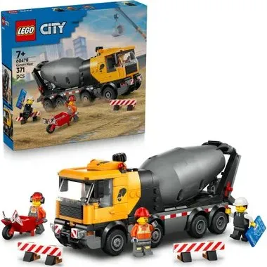LEGO City 60478 Betoniarka z 3 minifigurkami