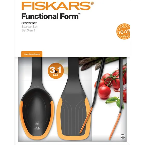 Fiskars FunctionalForm Zestaw 3 szt. opatka, yka, szczypce