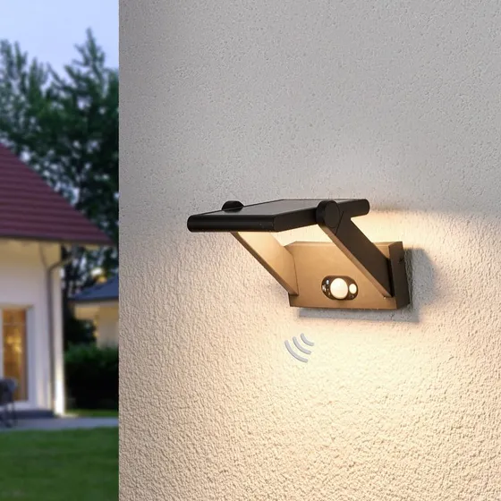 Solarna lampa zewnętrzna LED VALERIAN - Grafitowa