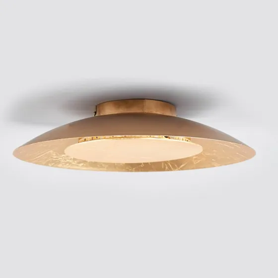 Lampa sufitowa Lindby Keti Gold - złota, okrągła, metalowa, Ø 35 cm