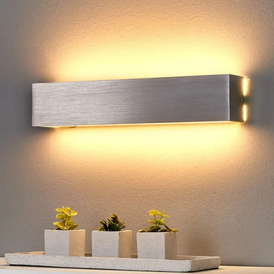 Lindby Ranik 40 LED Kinkiet Alu - Nowoczesna Lampa Ścienna
