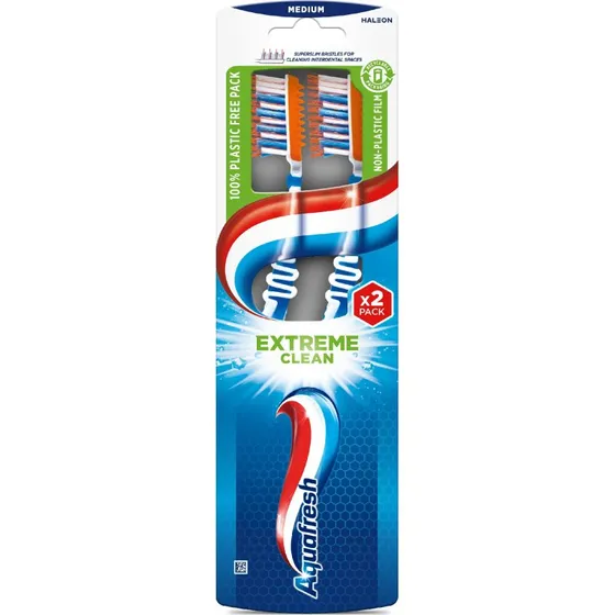Aquafresh Szczoteczki Extreme Clean Medium DUO 2 szt.