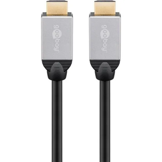 Goobay Plus HDMI 2.0 4K 2m czarny z metalizowanymi wtykami