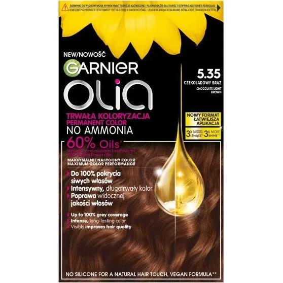 Garnier Olia 5.35 Czekoladowy Brąz - Farba do włosów