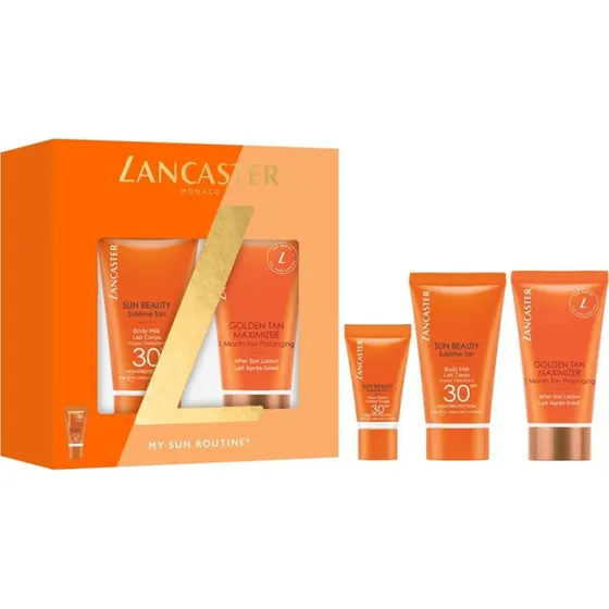 Lancaster My Sun Routine zestaw SPF30: mleczko, balsam, krem