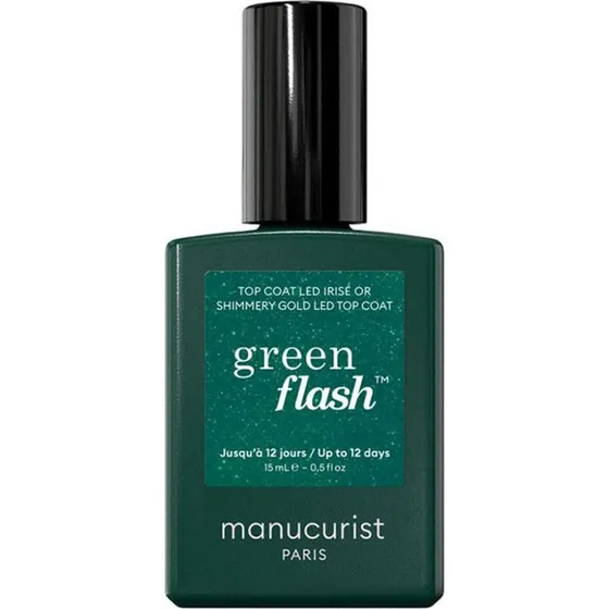 Manucurist Green Flash Shimmery Gold Top Coat 15ml