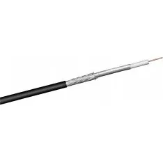 Goobay Kabel Koncentryczny RG6 CCS 1,1mm 100m czarny