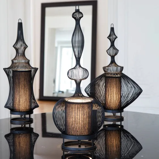 Lampa stołowa Forestier Impératrice, czarna