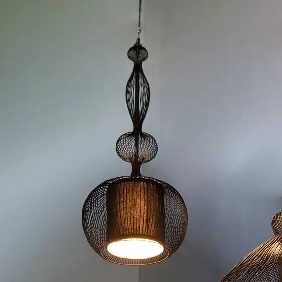 Lampa wisząca Forestier Impératrice, czarna