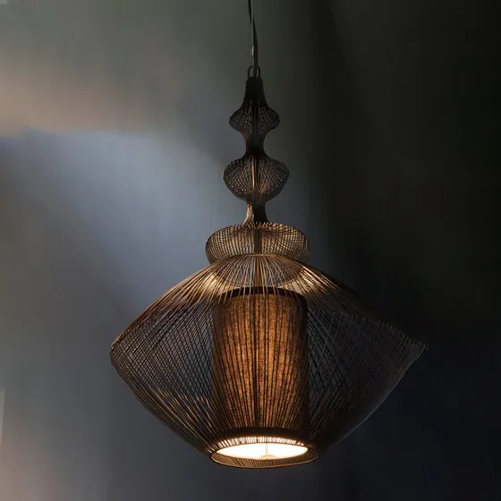 Lampa wisząca Forestier Opium, czarna