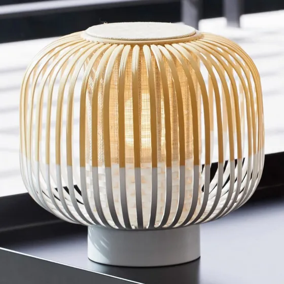 Forestier Bamboo Light S Lampa Stołowa Biała 24 cm