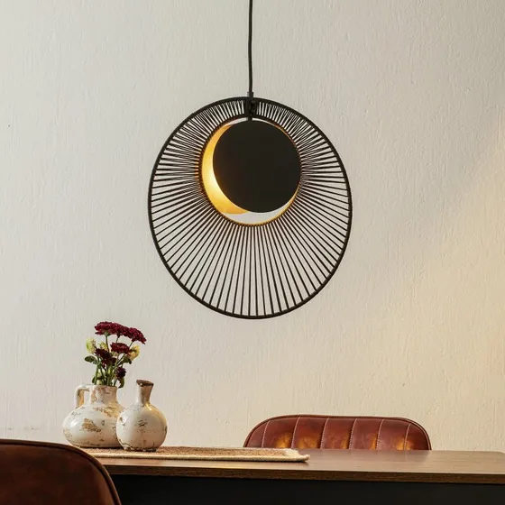 Lampa wisząca Forestier Oyster, czarna