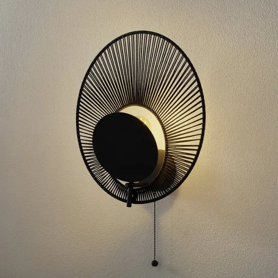 Forestier Oyster designerska lampa ścienna, czarna