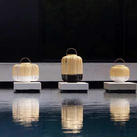 Forestier Take A Way M Black - Lampa stołowa bambusowa