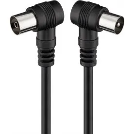 GOOBAY AC-3C2V-AA-0250-BK Kabel antenowy 2,5 m kątowy 75Ω