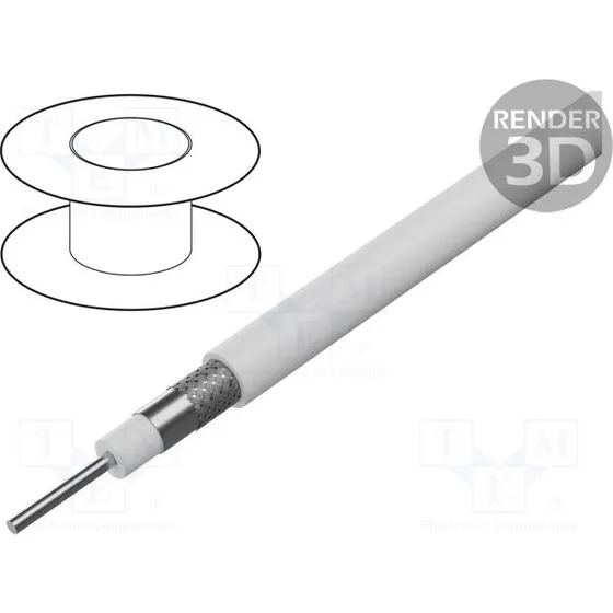 Goobay Kabel Koncentryczny RG6 2xEKR 75dB 50m CCS 0,7mm