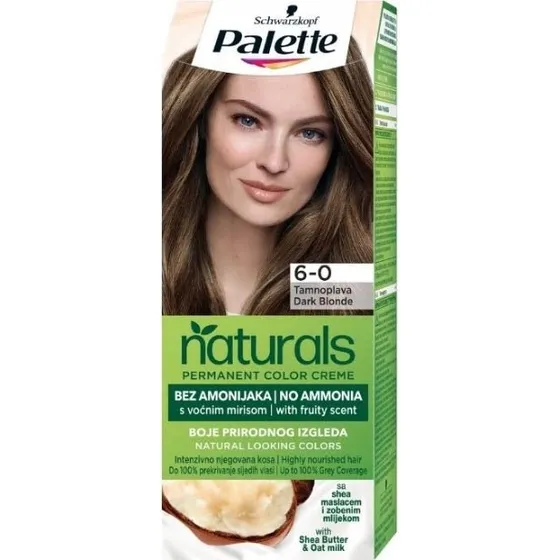 Schwarzkopf Palette Permanent Naturals 6-0 Ciemny Blond