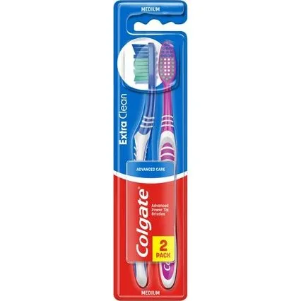 Colgate Extra Clean szczoteczka średnia 2 szt.