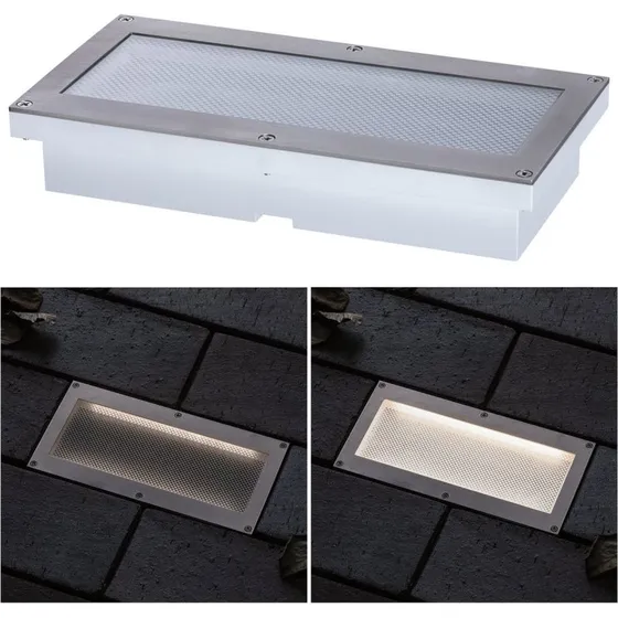 Paulmann Brick LED oprawa wpuszczana podłogowa, szara, 10x20 cm