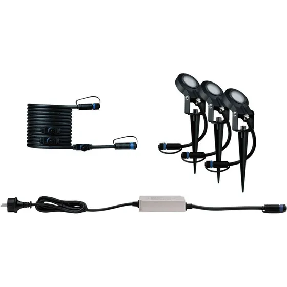 Paulmann Plug & Shine 3 LED Sting Insect-friendly IP67 Anthracite