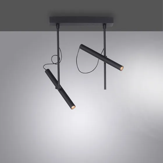 Lampa sufitowa LED PURE Tutua, 2-punktowa, czarna