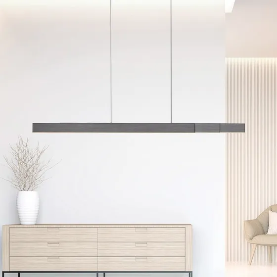 Paul Neuhaus PURE Moto-Rise Żyrandol LED, platyna, aluminium, CCT