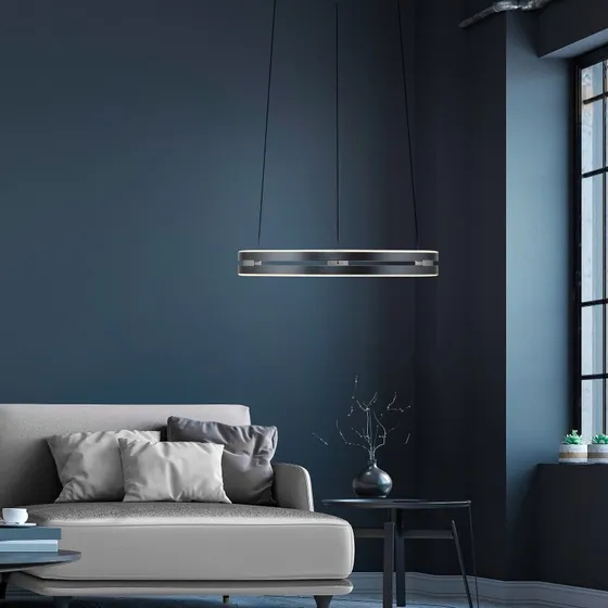 Paul Neuhaus PURE E-Loop Żyrandol LED Mystic Grey 50 cm