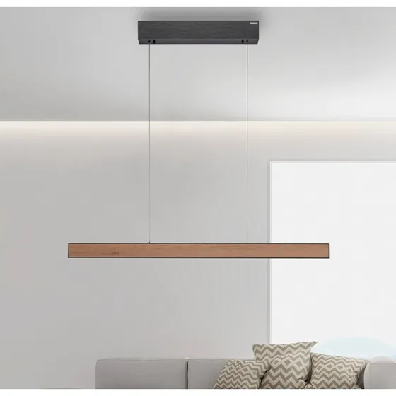 Paul Neuhaus Lampa wisząca E-Motion LED dąb/czarna perła