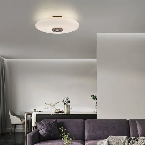 Lampa sufitowa LED Vitrum PURE, brązowo-opalowa, Ø 45 cm