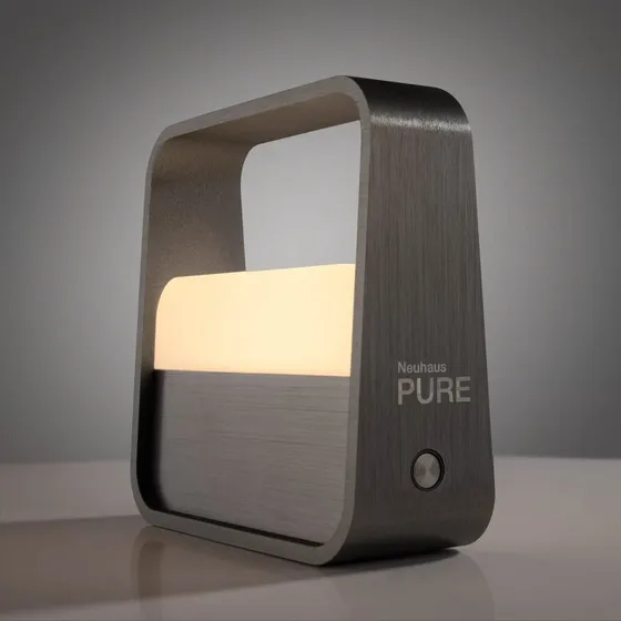 Lampa stołowa LED PURE Go, szara, aluminium, akumulatorowa