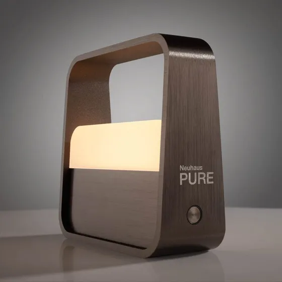 Lampa stołowa LED PURE Go, ciemny brąz, akumulatorowa