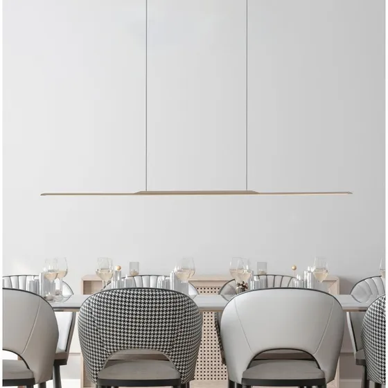 PURE LED Surface Żyrandol, brązowy, 125 cm, aluminium, 3000 K