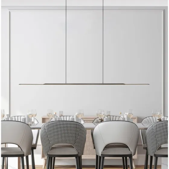 PURE LED Surface Żyrandol 160 cm, szary, aluminium, 3000 K
