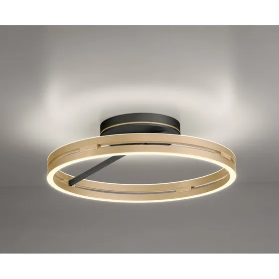 Lampa sufitowa LED PURE Loop, czarna/kość słoniowa, Ø 60 cm, CCT