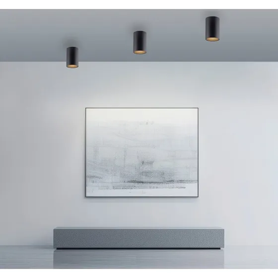 Lampa sufitowa LED Point PURE czarna, Ø 6 cm, IP44