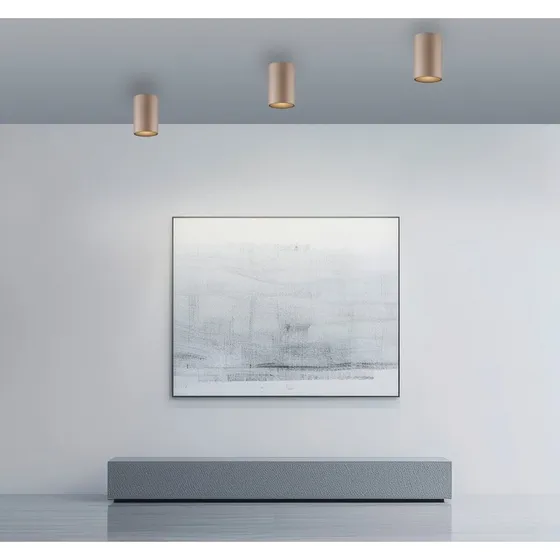 Lampa sufitowa LED PURE Point, brązowa, Ø 6 cm, IP44