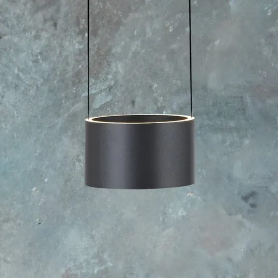 Lampa wisząca LED PURE Clipse, szara, Ø 20 cm, CCT