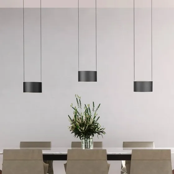 Żyrandol LED PURE Clipse, szara, 110 cm, CCT, 6-punktowa