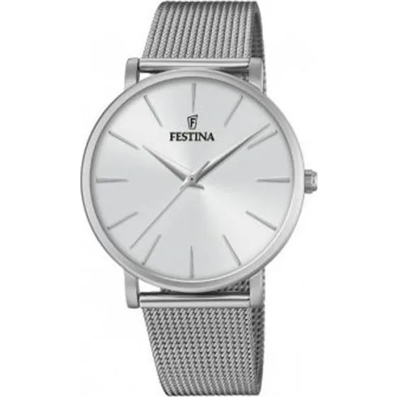 Festina Boyfriend F20475-4 Zegarek damska czarny srebrny