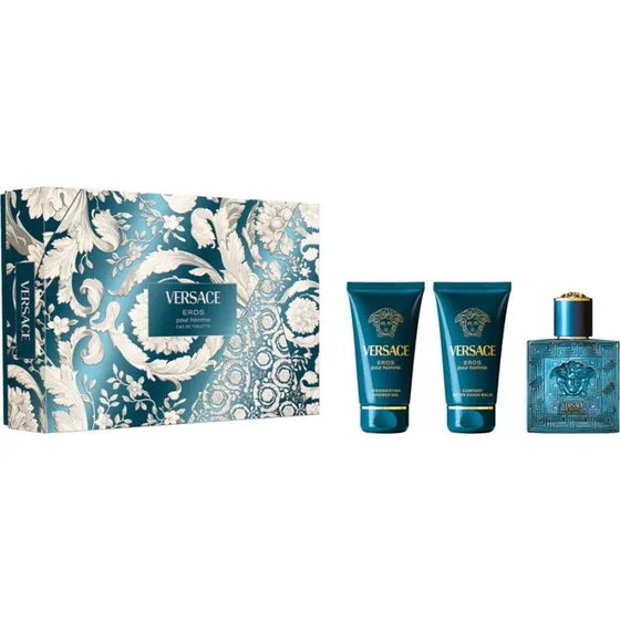 Versace Eros Pour Homme Zestaw: EDT 50ml, Balsam 50ml, Żel 50ml